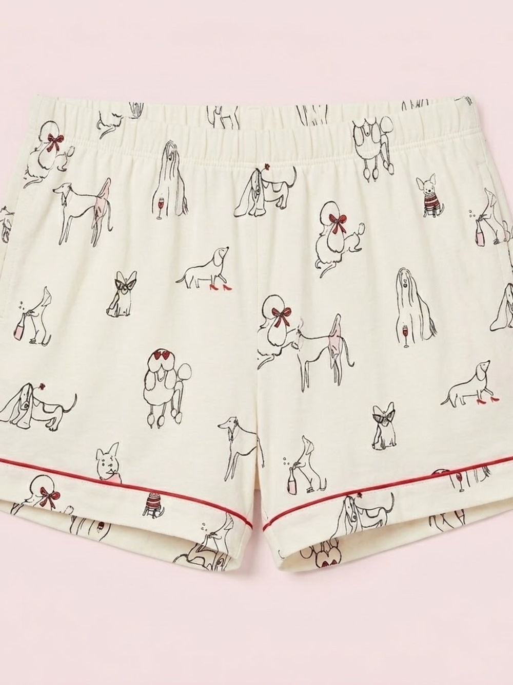 NWT Kate Spade New York Poodle Dog Print Pajama Shorts